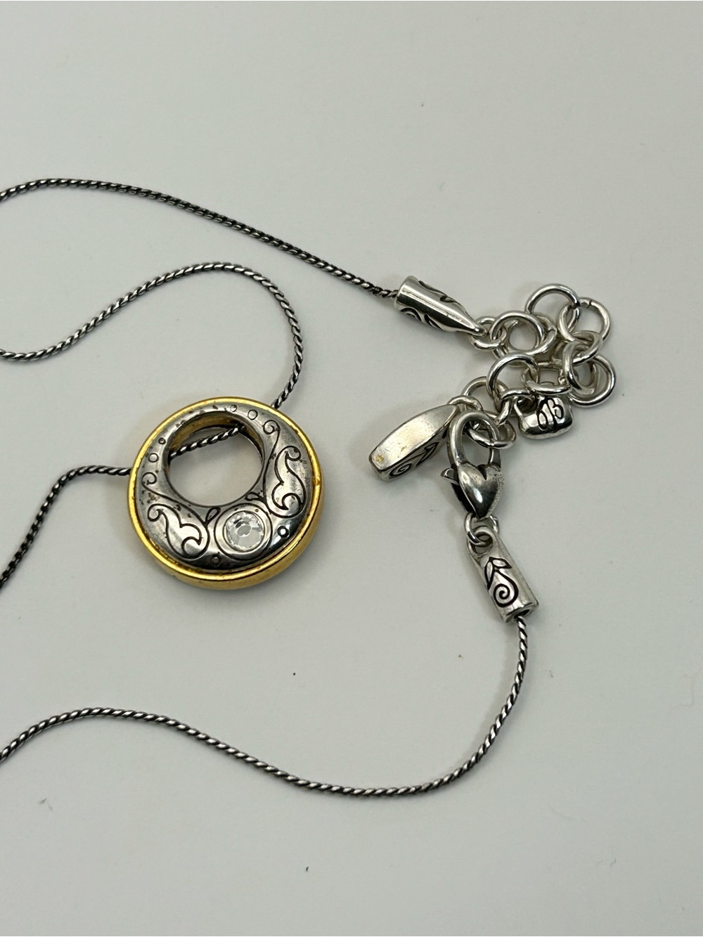 Brighton Aries Necklace 17" Two-tone Gold Silver Plated Swarovski Crystal - Picture 7 of 12